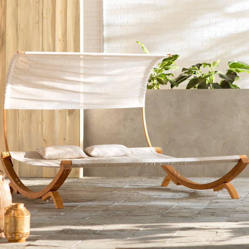 Beachcrest Home Maura Double Chaise Lounge with Cushion & Reviews Wayfair